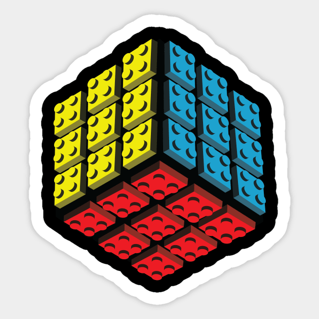 RuBrick's Cube 2 Sticker by BignellArt